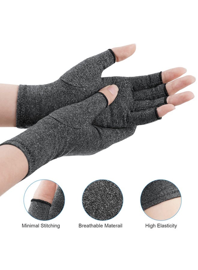 قفازات التهاب المفاصل، مع نفق رسغي بدون أصابع، أكمام يد من القماش المسامي للنساء والرجال، كتابة عامة لتخفيف آلام اليدين - Image 4